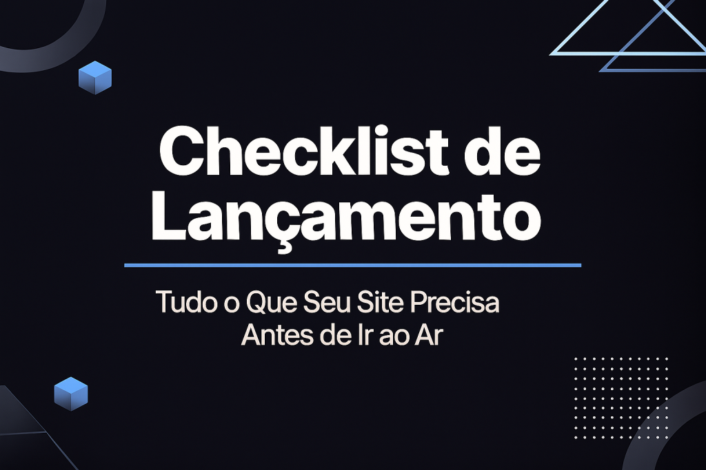 Checklist de lançamento de um site